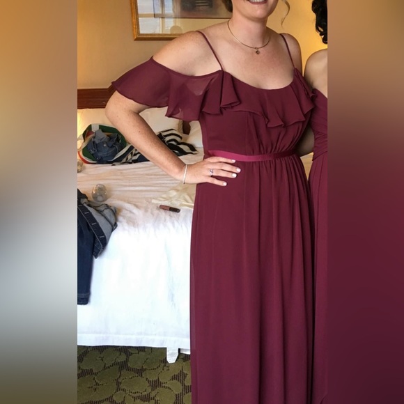 Bridesmaid dress burgundy - Picture 5 of 7